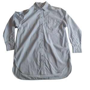 Uniqlo Baby Blue Oversized Button Down Shirt Dress Size S Small